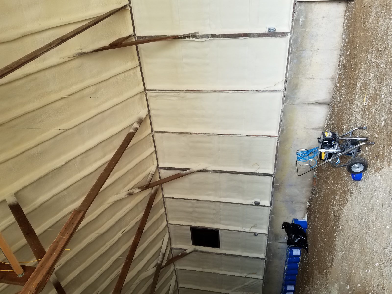 Completed spray foam project